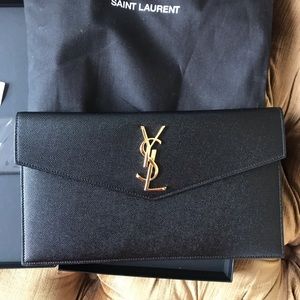 YSL Saint Laurent Uptown Pouch in Black